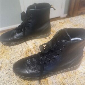 Black Leather Men's Boots